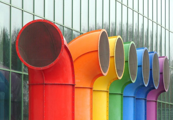 rainbow coloured pipes psychology of colour