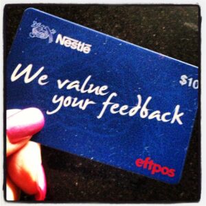 nestle complain feedback gift card