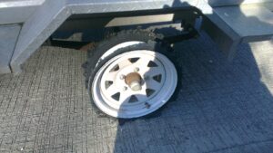 tyre tire blow out highway trailer