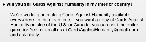 cards against humanity email