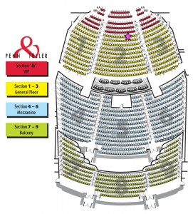 penn and teller Seating-Chart